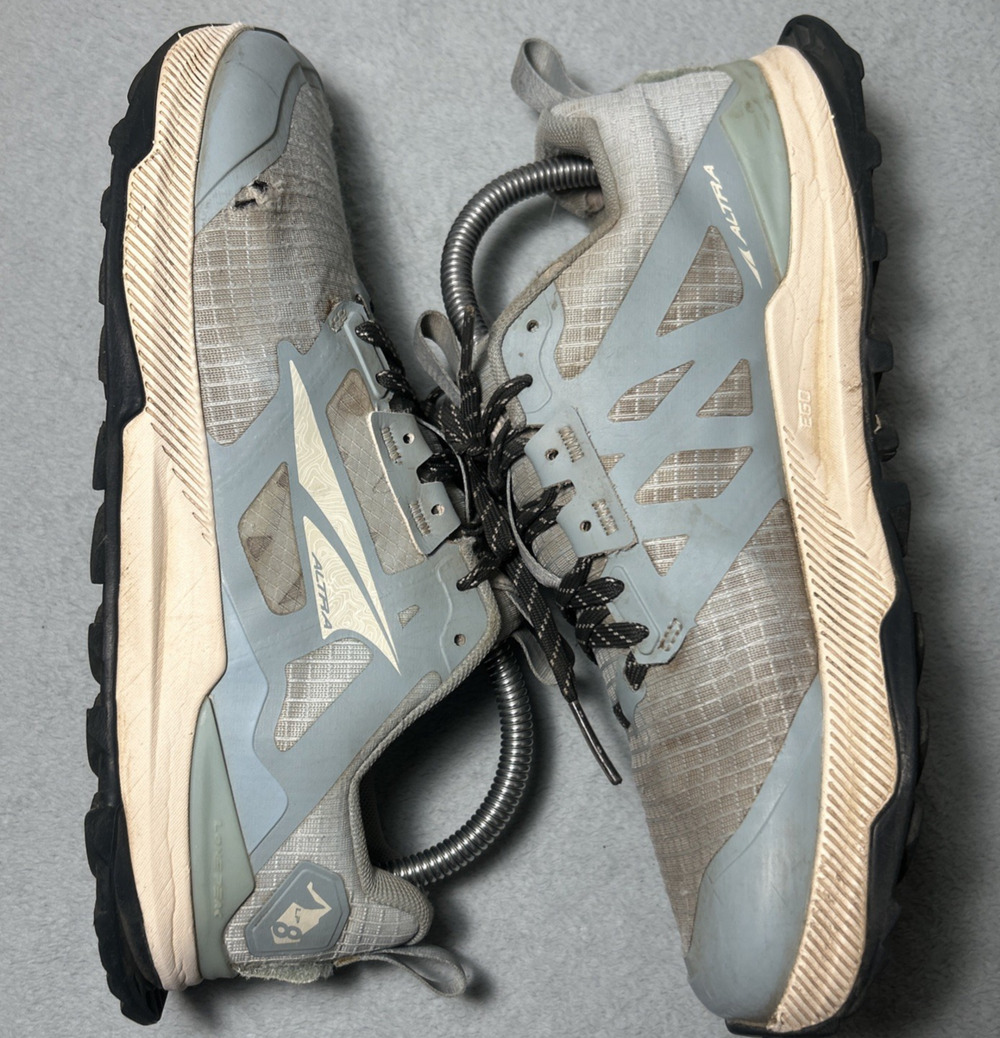 Altra Lone Peak 8 Shoes Women 8 Light Blue Lightweight Running Barefoot Trail
